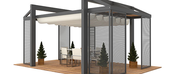 pergola aluminium 3d