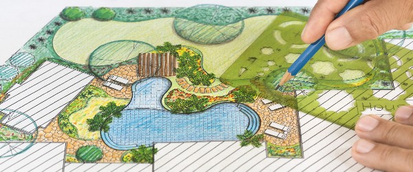 plan jardin paysager